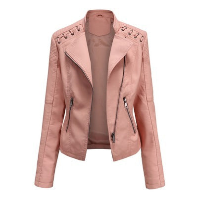 Women’s Thin Leather Motorcycle Jacket – Sleek, Stylish & Lightweight