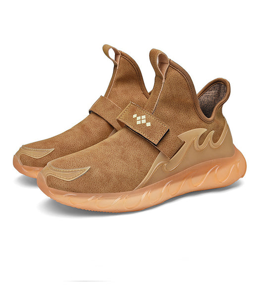 Spring New Men’s Leather Sneakers – Breathable Lightweight Korean-Style Casual Shoes