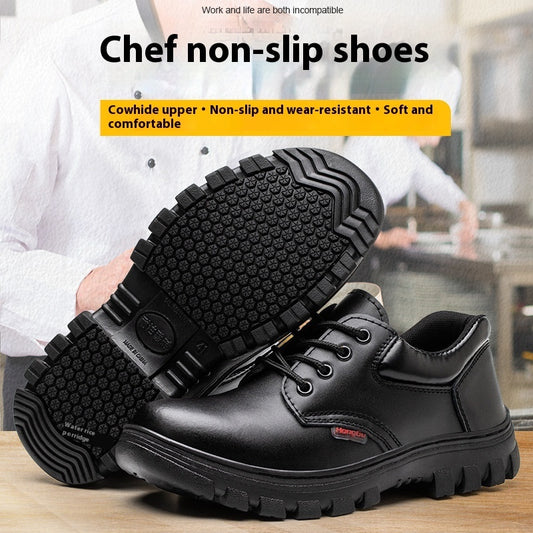 Men’s Non-Slip Wear-Resistant Cowhide Protective Footwear – Durable & Safe