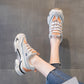 Autuspin Retro Flat Platform Sneakers – Women’s Casual Cow Leather Shoes