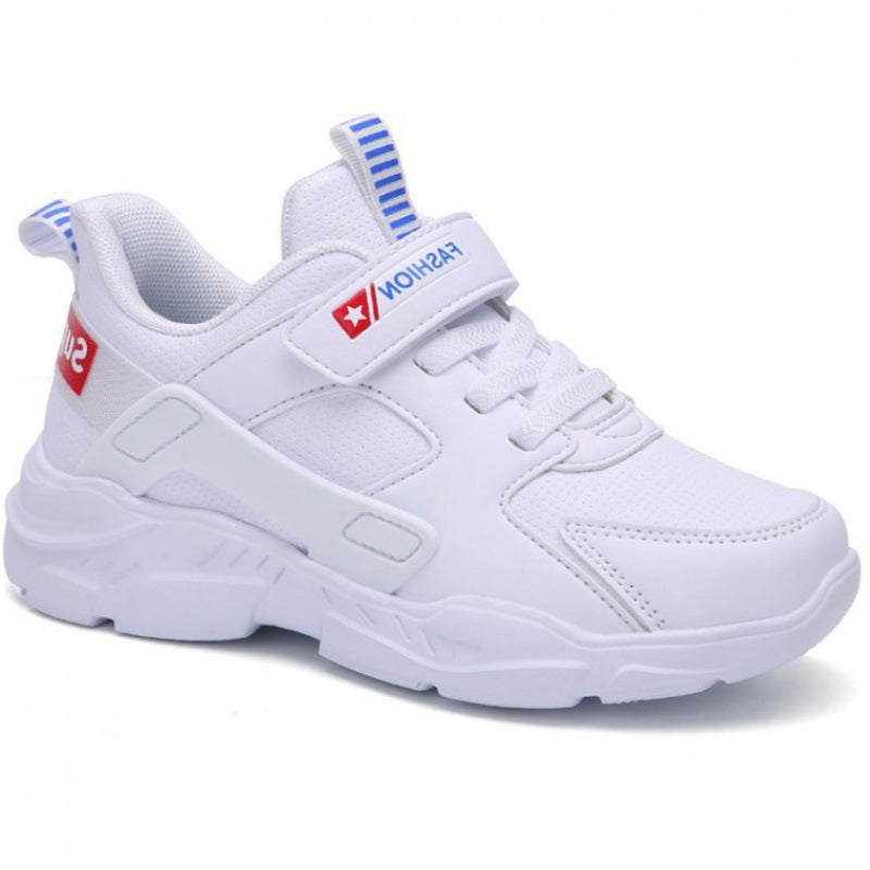 New White Kids Sneakers – Comfortable & Durable Leather Look