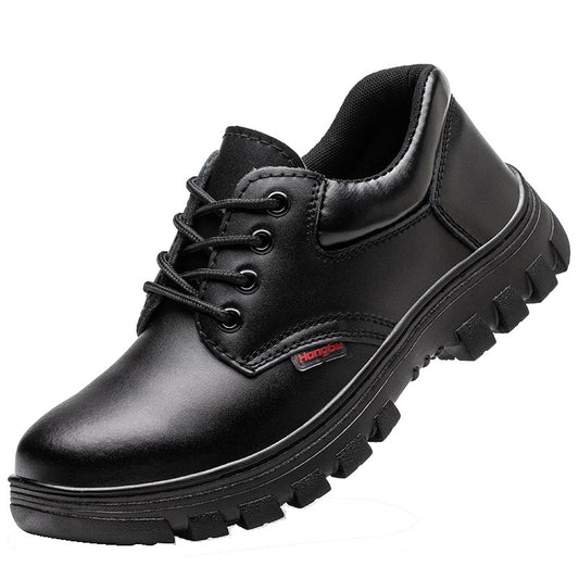 Men’s Non-Slip Wear-Resistant Cowhide Protective Footwear – Durable & Safe