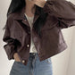 Women’s Versatile Short PU Leather Jacket – Stylish, Modern & Practical